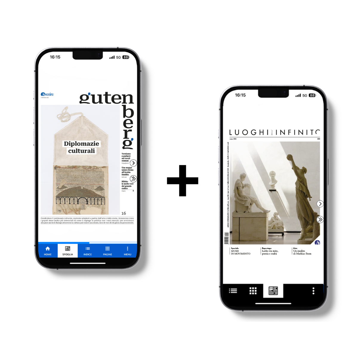 Gutenberg con Avvenire + Luoghi dell'Infinito digitale - Abbonamenti
